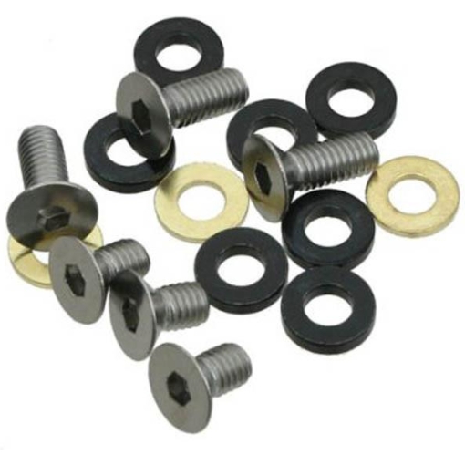 e13 ISCG bolt kit, 10mm/16mm flat-head bolts & c-line spacers