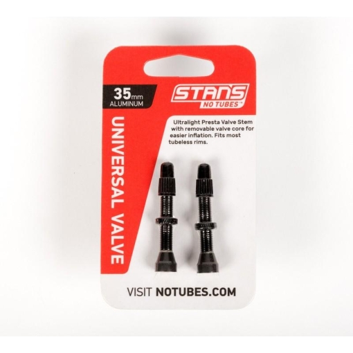 NoTubes Aluminium valve stem, pair, Presta, Black - Image 2