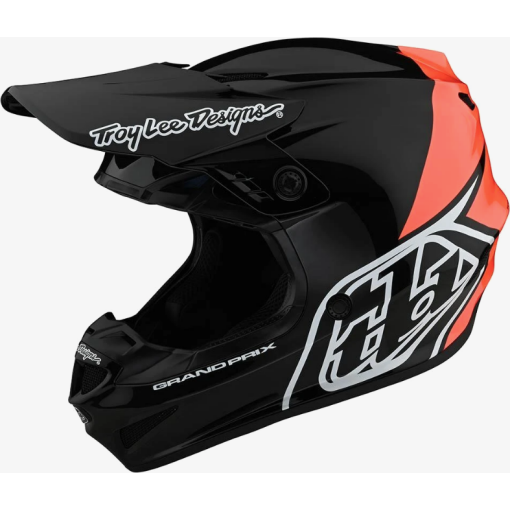 TLD GP Helmet, Block Black / Orange