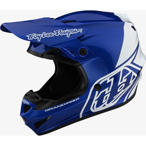 TLD GP Helmet, Block Blue / White