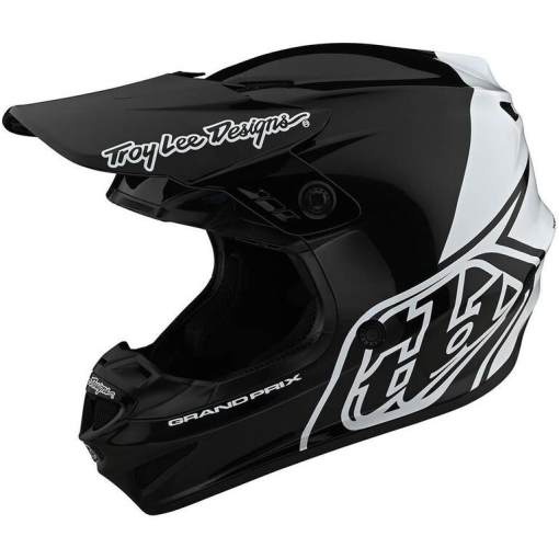 TLD GP Helmet, Block Black / White