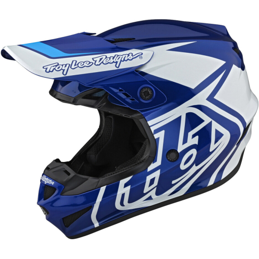 TLD GP Helmet, Overload Blue/White