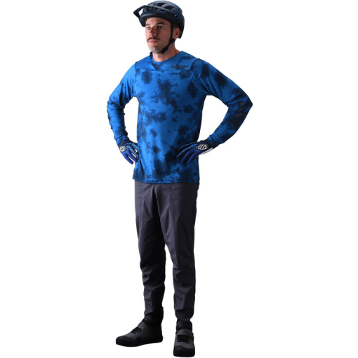 TLD Skyline LS Jersey, Tie Dye Slate Blue - Image 3