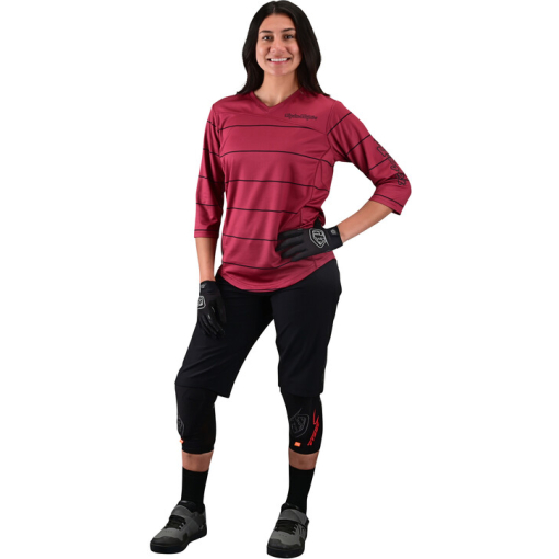 TLD Wmns Mischief Jersey, Pinstripe Elderberry - Image 3