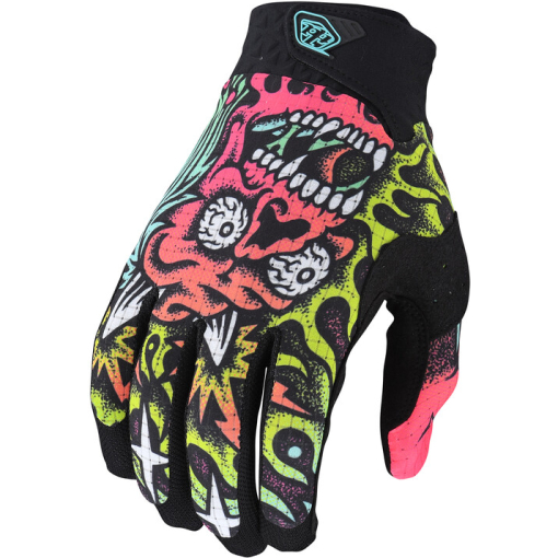 TLD Air Glove, Skull Demon Orange / Green