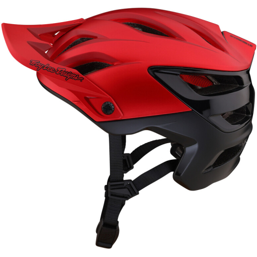 TLD A3 Helmet, Uno Red - Image 2