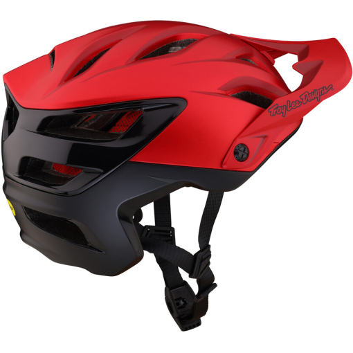 TLD A3 Helmet, Uno Red - Image 3
