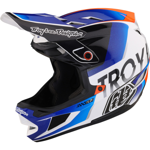TLD D4 Composite Helmet, Qualifier White/Blue