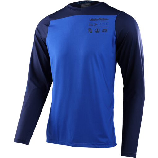 TLD Skyline Ls Jersey, Mono True Blue