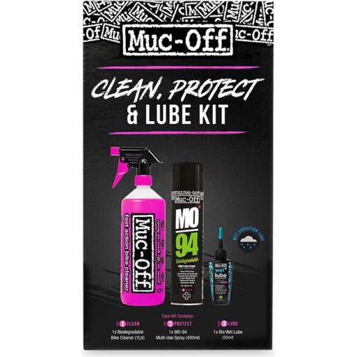 Muc-Off Wash, Protect & Wet Lube kit