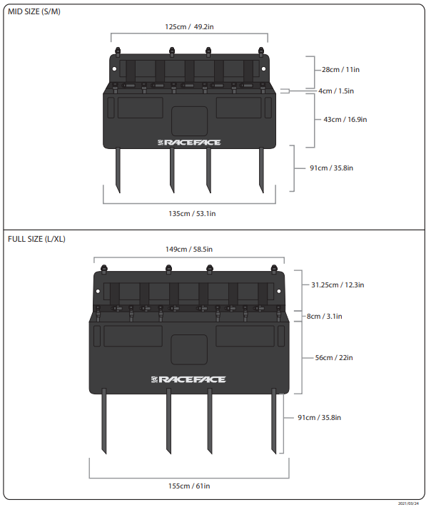 Race Face T2 Tailgate Pad-Inferno-Full - Image 3