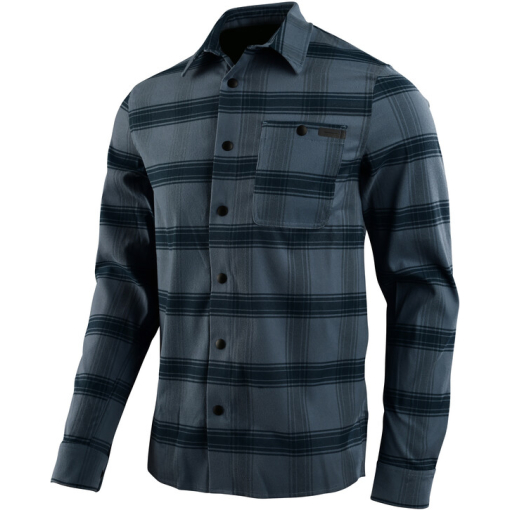 TLD Grind Flannel, Stripe Blue Mirage