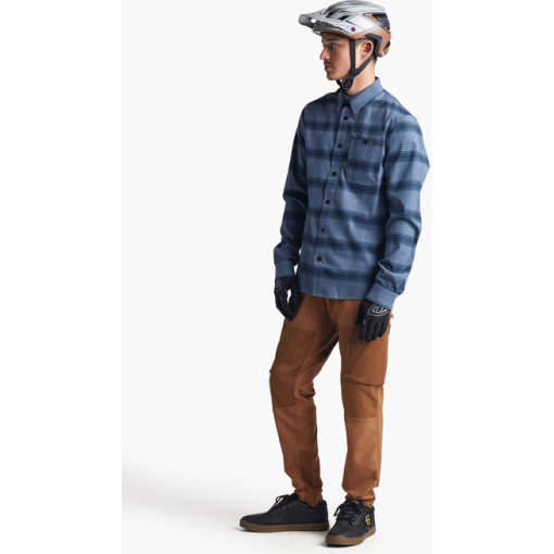 TLD Grind Flannel, Stripe Blue Mirage - Image 3