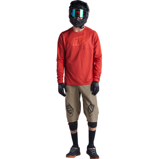 TLD Sprint Jersey Icon Fire Orange - Image 2