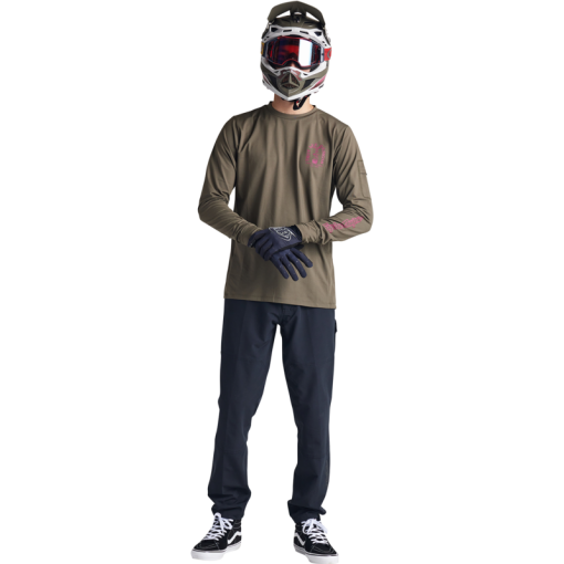 TLD Ruckus Ls Ride Tee Fangs Olive - Image 2