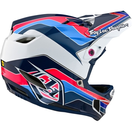 TLD D4 Polyacrylite Helmet Block Blue / White - Image 3