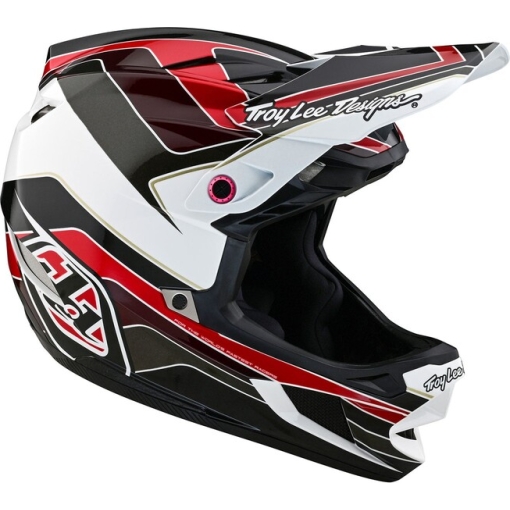 TLD D4 Polyacrylite Helmet Block Charcoal / Red - Image 2