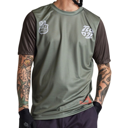 TLD Flowline Ss Jersey Flipped Olive - Image 5