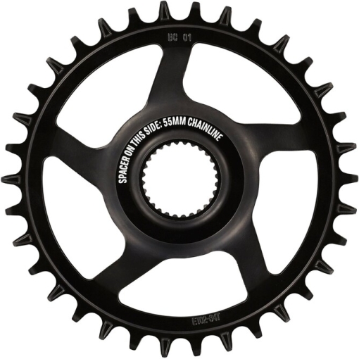e*spec Steel Direct Mount Chainring 34T Bosch CX Gen4 CL 53/55 via Spacer Black