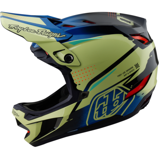 TLD D4 Composite Helmet W/Mips Drip Glo Yellow - Image 2