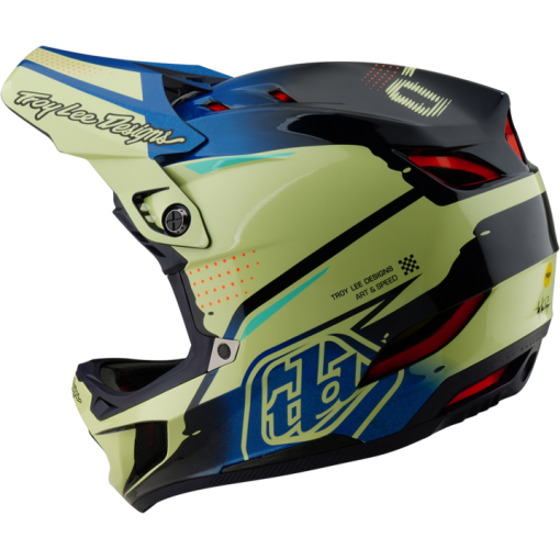 TLD D4 Composite Helmet W/Mips Drip Glo Yellow - Image 3