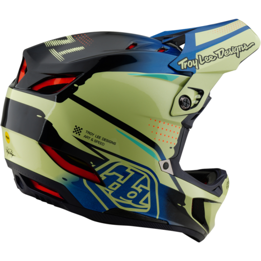 TLD D4 Composite Helmet W/Mips Drip Glo Yellow - Image 5