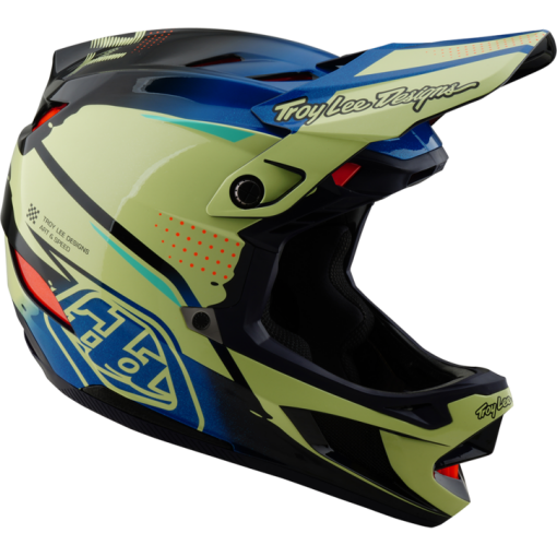 TLD D4 Composite Helmet W/Mips Drip Glo Yellow - Image 7
