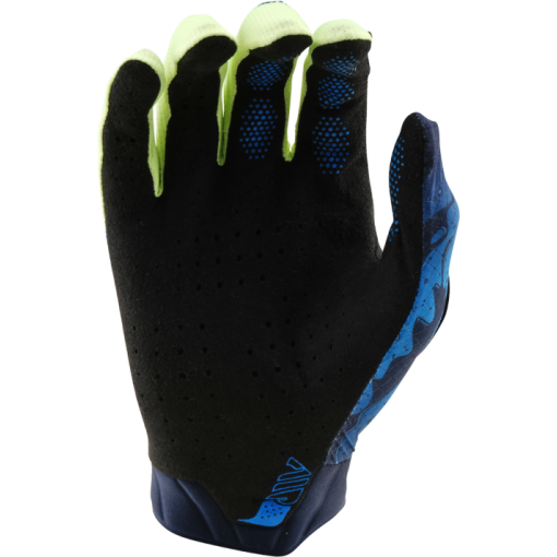 TLD Youth Air Glove Drip Glo Yellow / Dark Navy - Image 2