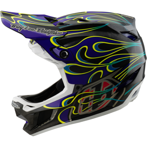 TLD D4 Carbon Helmet W/Mips Torched Black / Purple - Image 2