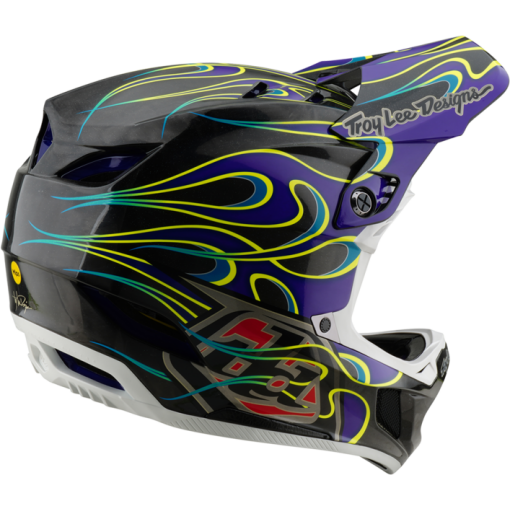 TLD D4 Carbon Helmet W/Mips Torched Black / Purple - Image 5