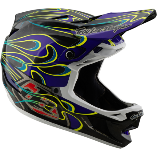 TLD D4 Carbon Helmet W/Mips Torched Black / Purple - Image 7