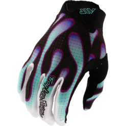 TLD Air Glove Overspray Black / Real Teal