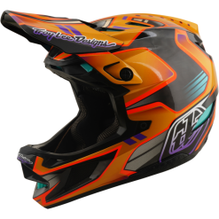 TLD D4 Carbon Helmet, Crest Gold