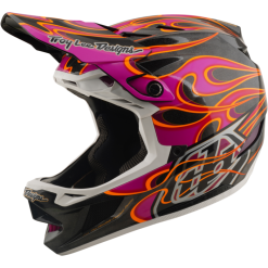 TLD D4 Carbon Helmet, Torched Carbon / Magenta