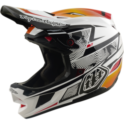 TLD D4 Composite Helmet, Lined Up White