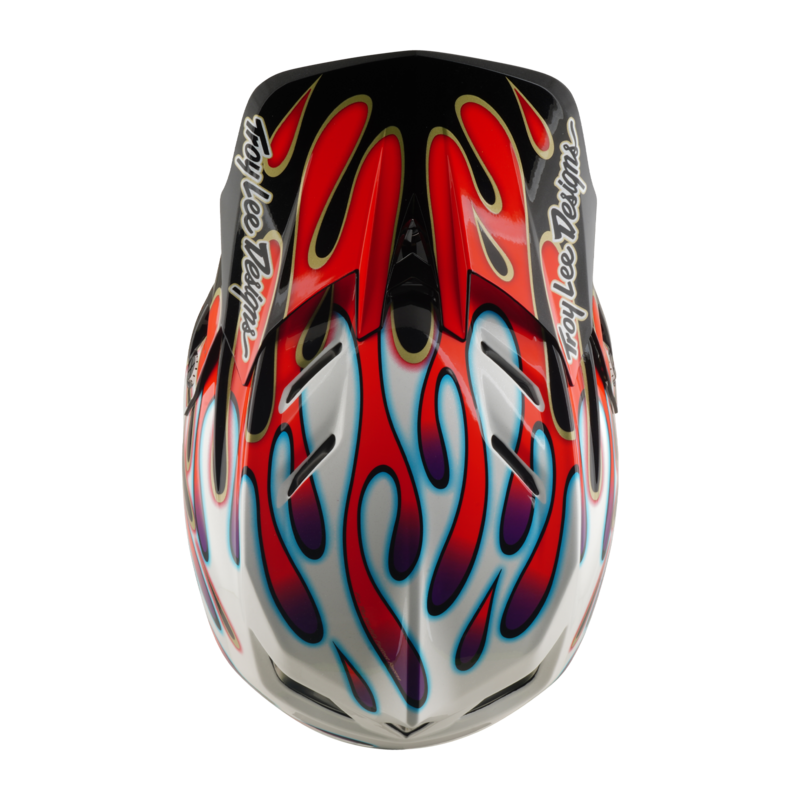 TLD D4 Composite Helmet, Overspray White / Red - Image 7