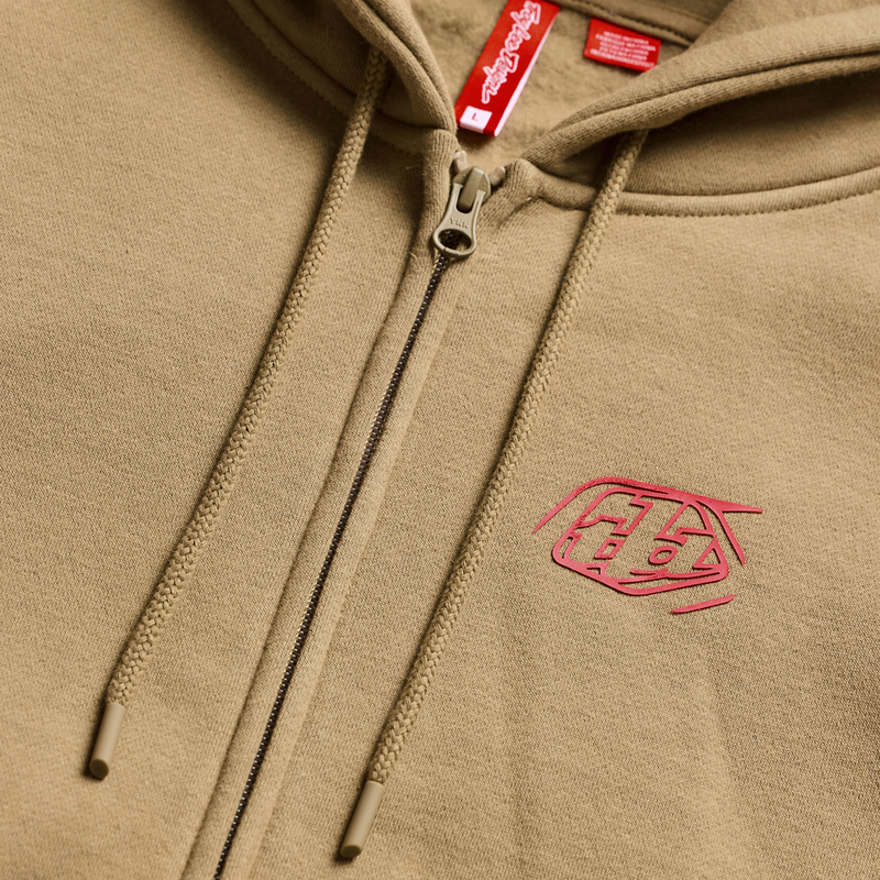 TLD Zip Up Hoodie Badge Sienna - Image 4