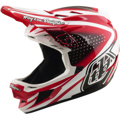 TLD D4 Polyacrylite Helmet, The Line Fire / White