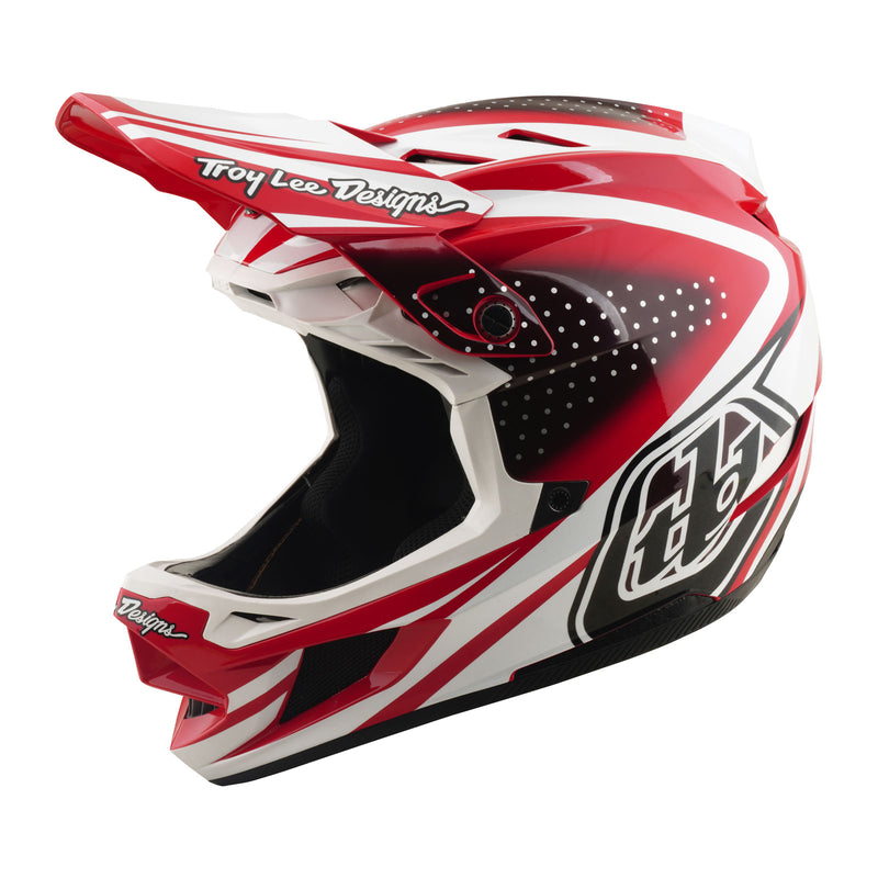 TLD D4 Polyacrylite Helmet, The Line Fire / White