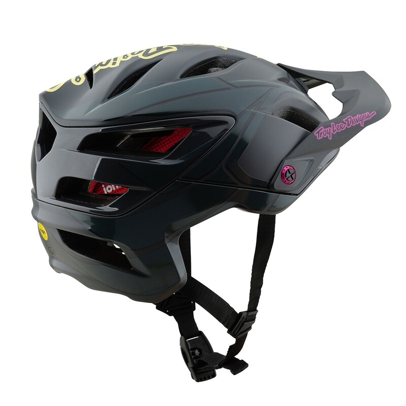 TLD A3 Helmet W/Mips Ghostwing Charcoal - Image 3