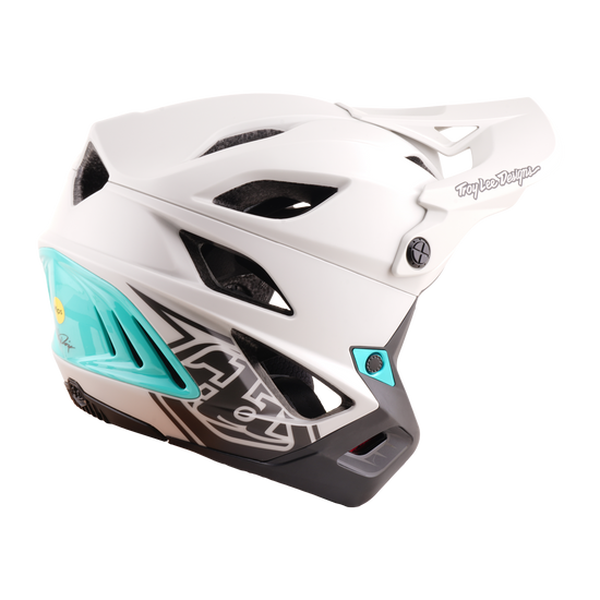 TLD Stage Stunt Helmet, Drone Pumice / Real Teal - Image 4