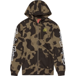 TLD Zip Up Hoodie Branded Olive Camo
