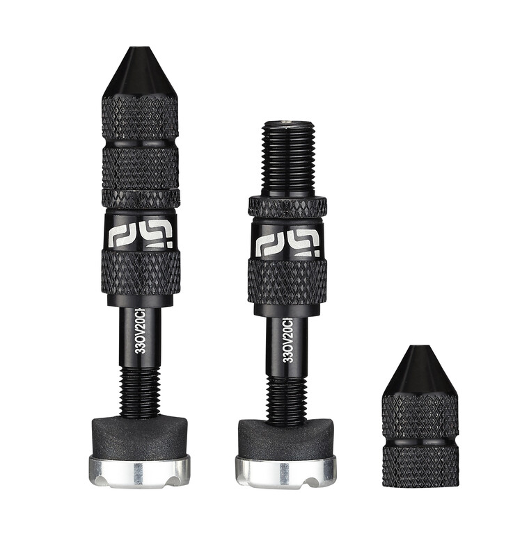 E13 Schrader Quickfill Tubeless Valves Gen2 23-31mm Depth 2 Pieces Black