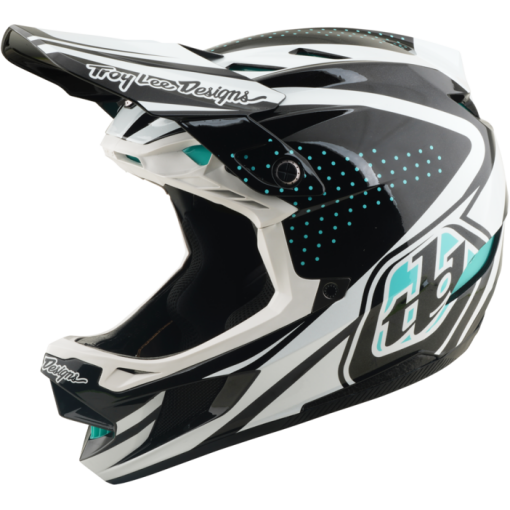 TLD D4 Polyacrylite Helmet, The Line Charcoal / White