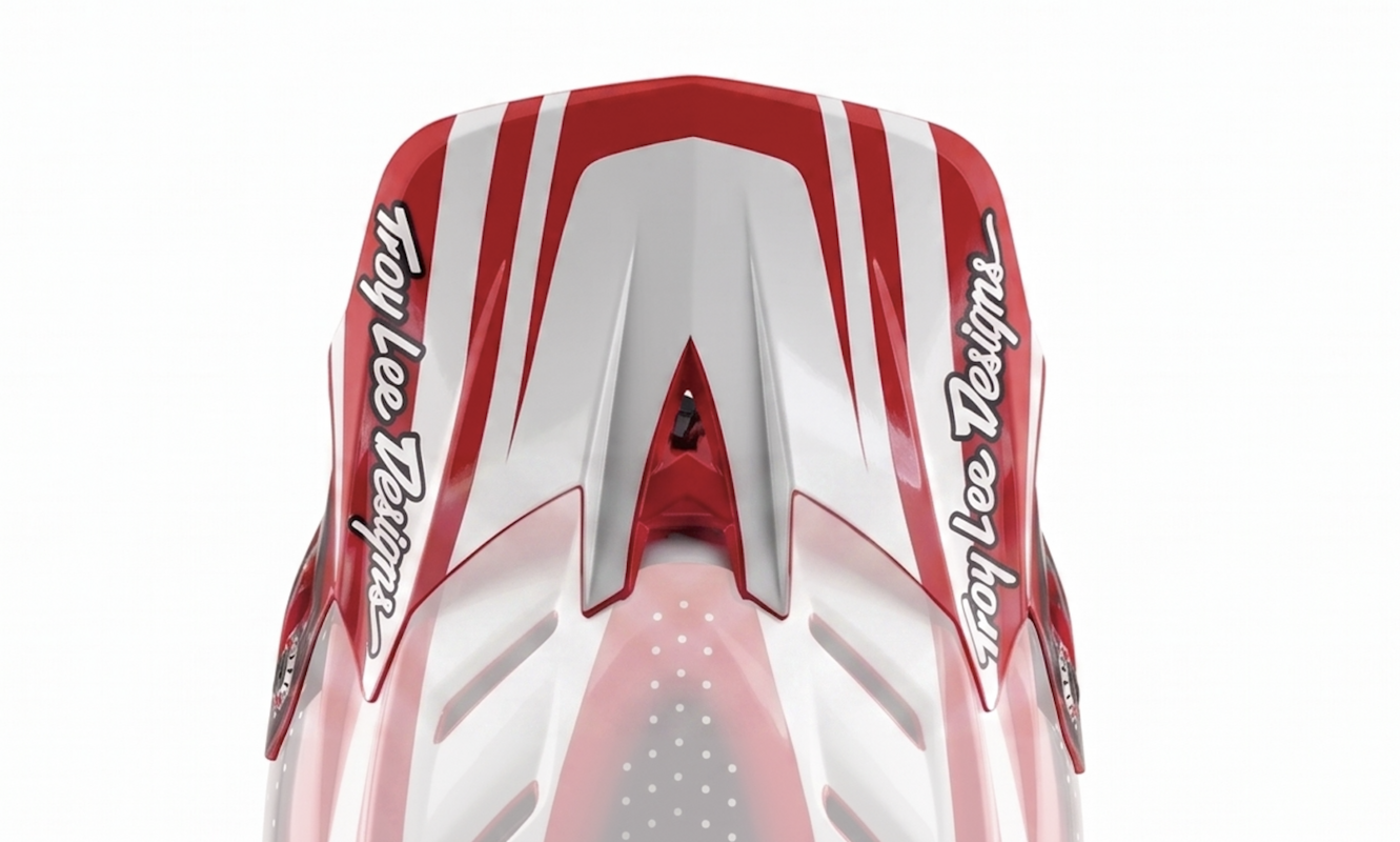 TLD D4 Visor The Line Fire / White