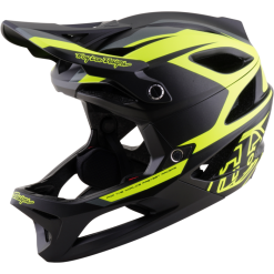 TLD Stage 2 Helmet, High Vz Charcoal / Flo Yellow