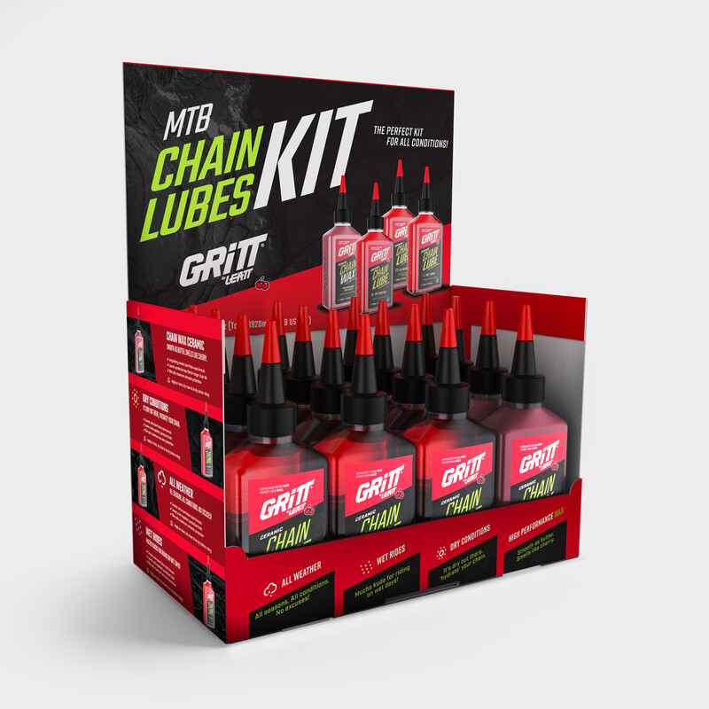 Gritt Countertop Dealer Kit MTB Chain Lubes 4x4
